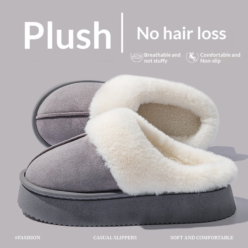 Indoor Warm Anti-slip Thick Sole Deodorant Couple Cotton Slippers