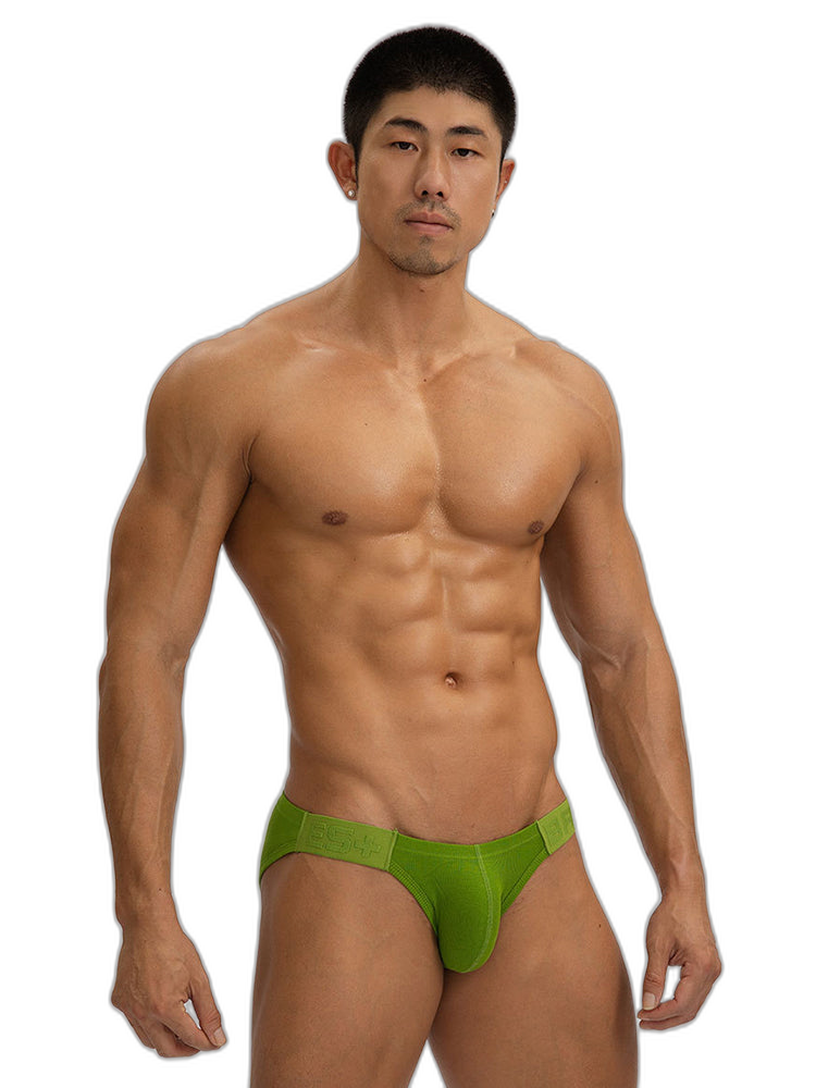 2 Pack Men's Solid Color Low Rise Sweat-Absorbent Large U-Shaped Small Pocket Briefs