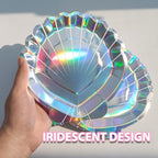 EaciTown 20 Pcs Mermaid Party Plates – Iridescent Shell Paper Plates for Mermaid-Themed Parties