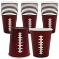EaciTown Football Beverage Cups - 30 Count, Game Day & Party Cups with Football Design