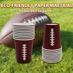 EaciTown Football Beverage Cups - 30 Count, Game Day & Party Cups with Football Design