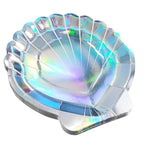 EaciTown 20 Pcs Mermaid Party Plates – Iridescent Shell Paper Plates for Mermaid-Themed Parties