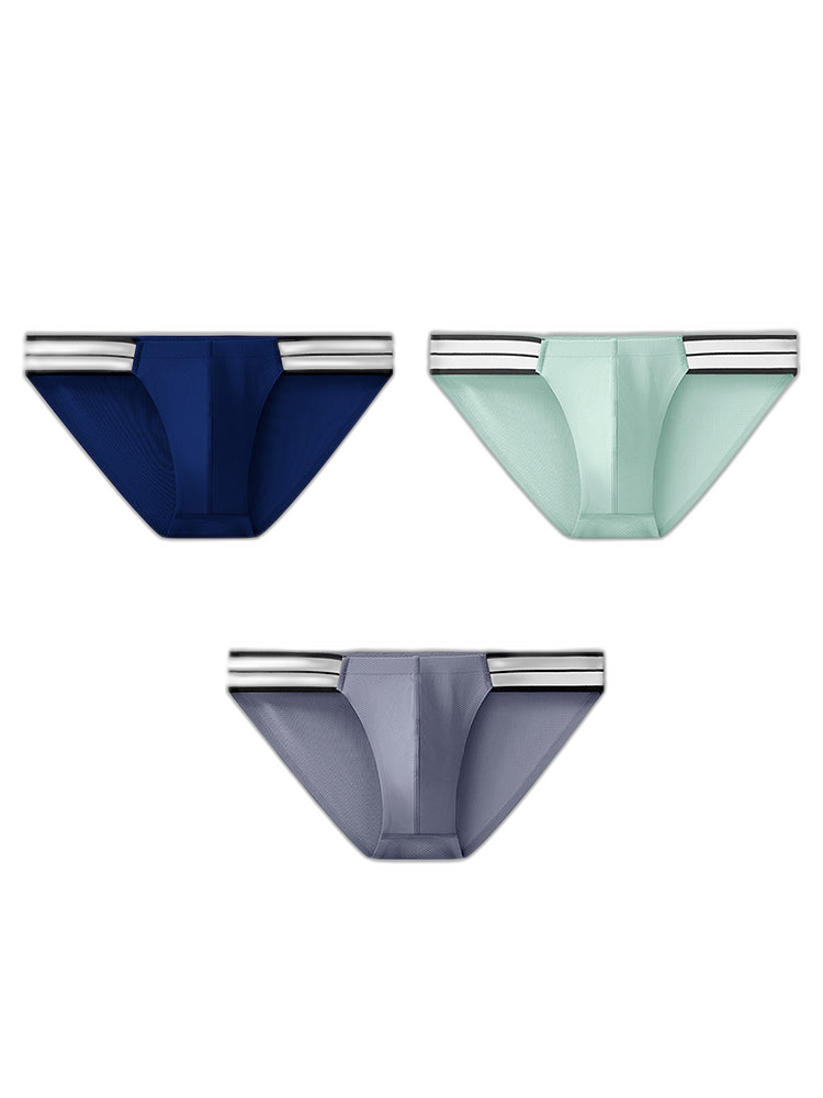 3 Pack Men’s Breathable Ice-Touch Athletic Briefs