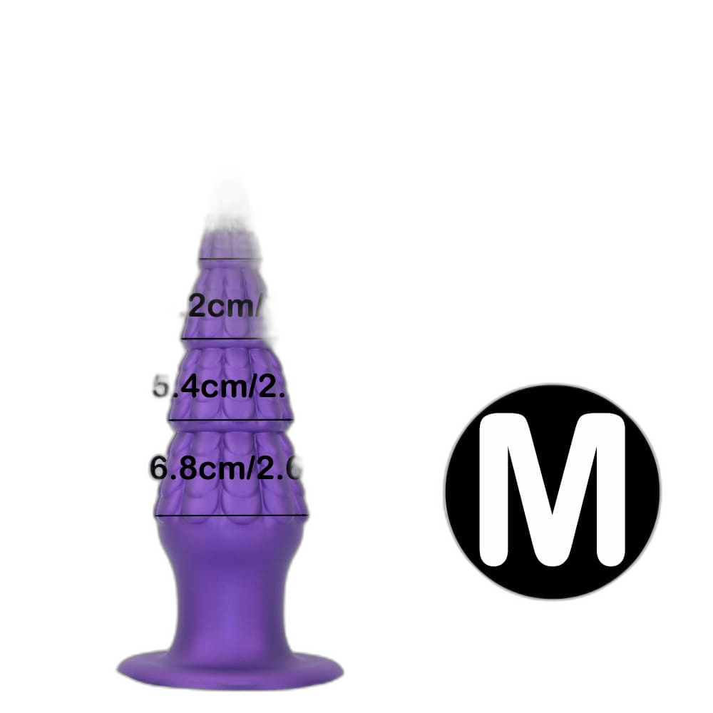 Christmas Tree Dildo - Silicone Butt Plug with Unique Layered Design - 3 Sizes