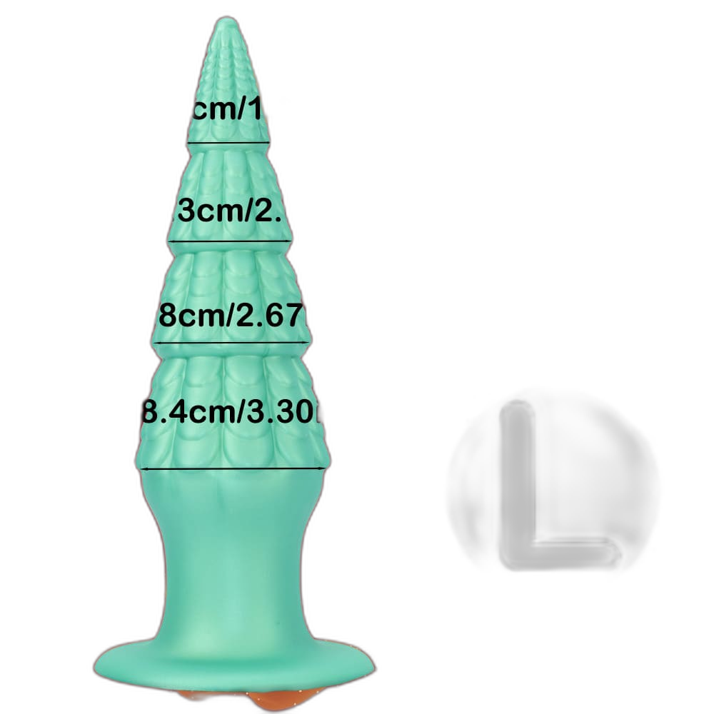 Christmas Tree Dildo - Silicone Butt Plug with Unique Layered Design - 3 Sizes