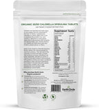 Earth Circle Organics Premium Organic Chlorella & Spirulina Tablets 1000 Count (50/50) – Cracked Cell Wall for Maximum Absorption | Vegan, Kosher Green Algae Superfood | Pack of 2