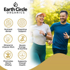 Earth Circle Organics Black Maca Powder – Peruvian Maca Negra, Energy & Vitality (8oz x3)