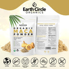 Earth Circle Organics Gelbes Maca-Wurzelpulver – Natürliches Superfood, Vegan, 227 g (2er-Pack)