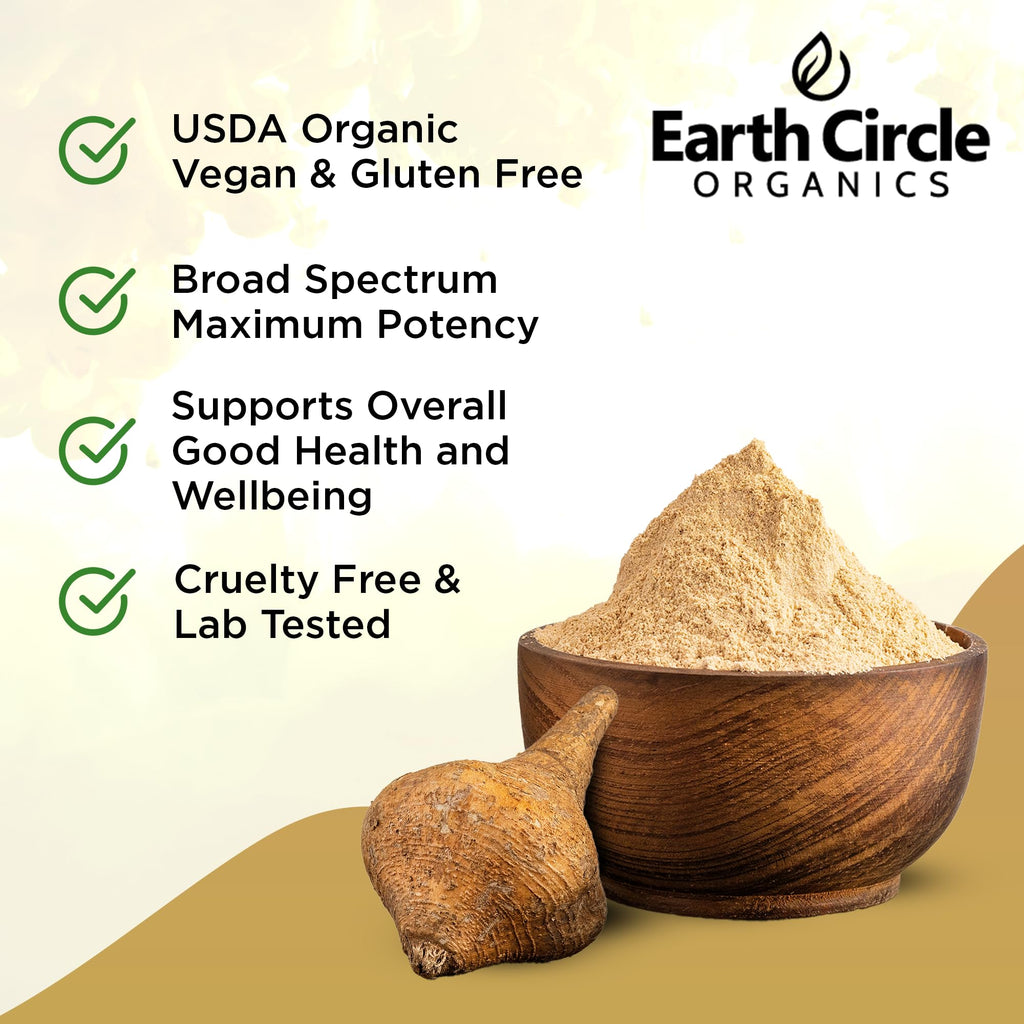 Earth Circle Organics Gelbes Maca-Wurzelpulver – Natürliches Superfood, Vegan, 227 g (2er-Pack)