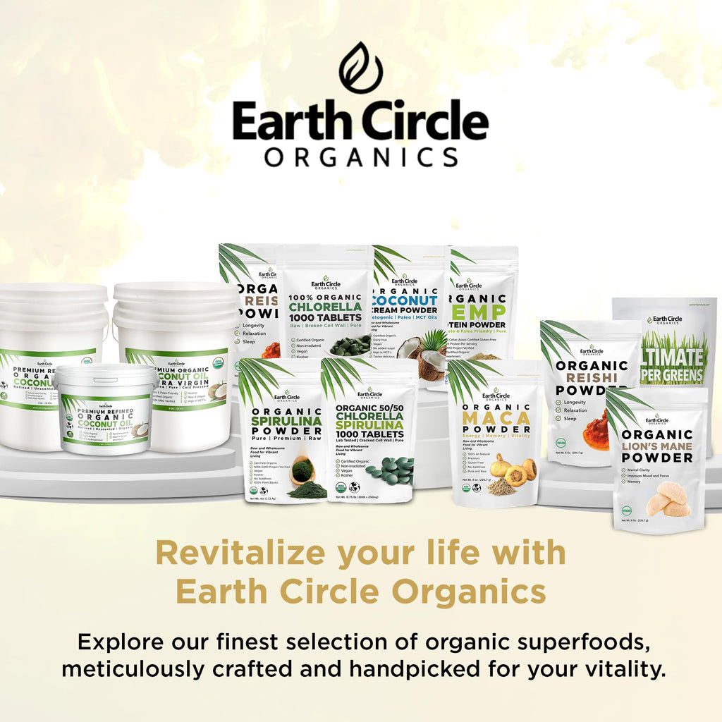 Earth Circle Organics Gelbes Maca-Wurzelpulver – Natürliches Superfood, Vegan, 227 g (2er-Pack)