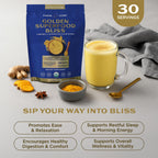 Earth Echo Golden Bliss - Golden Milk Powder with Turmeric and Ginger for Relaxation and Sleep | Organic, Vegan