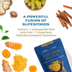 Earth Echo Golden Bliss - Golden Milk Powder with Turmeric and Ginger for Relaxation and Sleep | Organic, Vegan