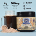 Earth Fed Muscle Morning Charge Protein Coffee Creamer with Collagen & Lion's Mane – Organic, Dairy-Free, Soy-Free, Gluten-Free – 24 Servings