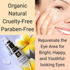 Eavara Organic Anti Aging Eye Cream for Dark Circles & Puffiness – Hyaluronic Acid, Jojoba Oil, Aloe Vera, 1.0 oz