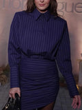 Striped Mini Shirt Dress