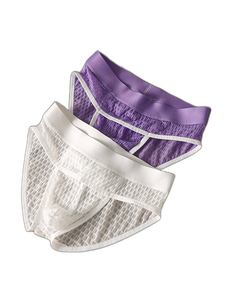 2 Pack Men's Lace Breathable Briefs