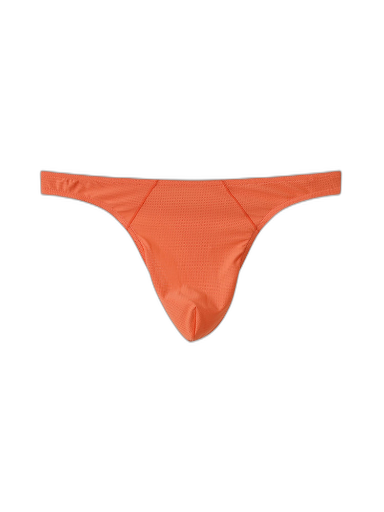 3 Pack Men's Low-Rise Performance Thong - Breathable Mesh & Smooth Fabric