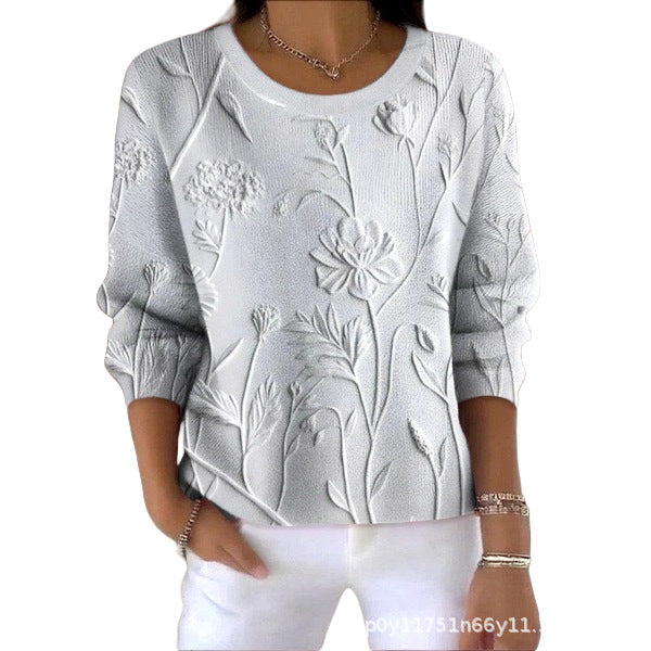 Sweet And Casual Women's Crew-neck Sweatshirt With Print