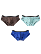 3 Pack Men's Semi-Transparent Comfortable Soft Skin-Friendly Minimalist Briefs
