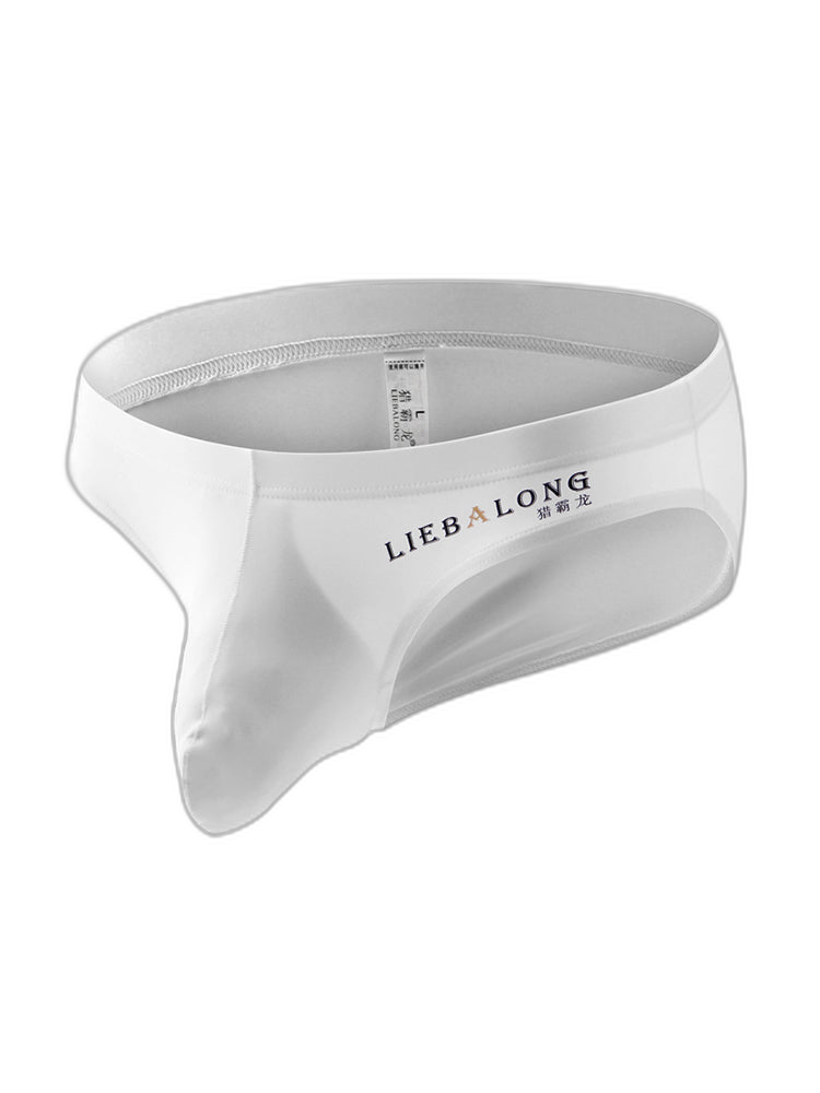 3 Packs of Men's Ice Silk Seamless Convex Pouch Briefs