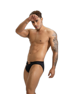 2 Pack Men's U-Pouch Design Metal-Clasp Thin Briefs