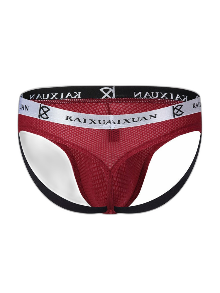 3 Pack Men's Mesh Thong with Stretch & Breathable 3D Support Pouch