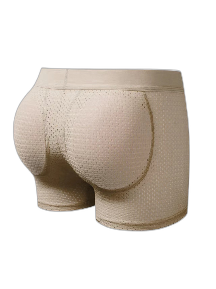 Sponge Cushion Mesh Buttock Boxer Briefs