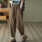 Retro Corduroy Harlan Pants Female