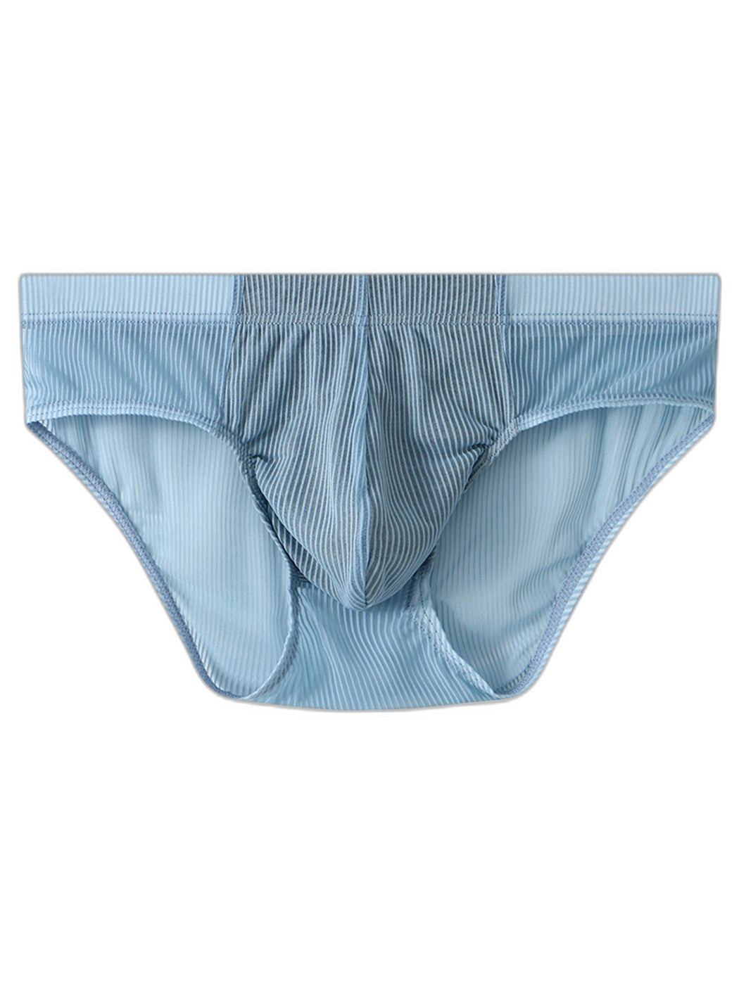 2 Pack Men’s Striped Separate Pouch Thin Briefs