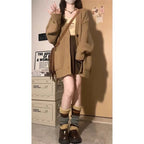 Women's Sweater Jacket And Retro Pleated Skirt Two-Piece Set