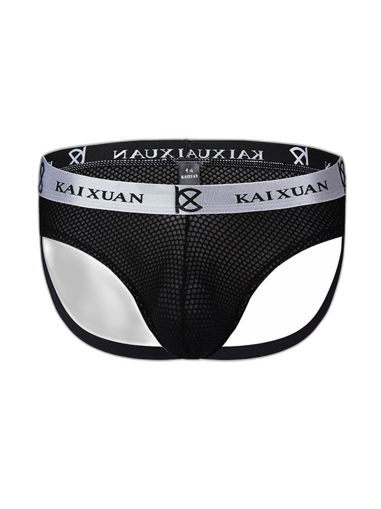 3 Pack Men's Mesh Thong with Stretch & Breathable 3D Support Pouch