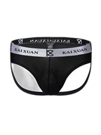 3 Pack Men's Mesh Thong with Stretch & Breathable 3D Support Pouch