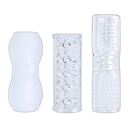 Transparent Ribbed Sleeve Masturbator