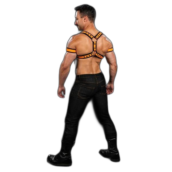 Mr.S Leather X-Factor Bold Color Body Harness | Orange