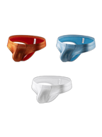 3 Pack Men's Sparkle Thongs in Solid Colors