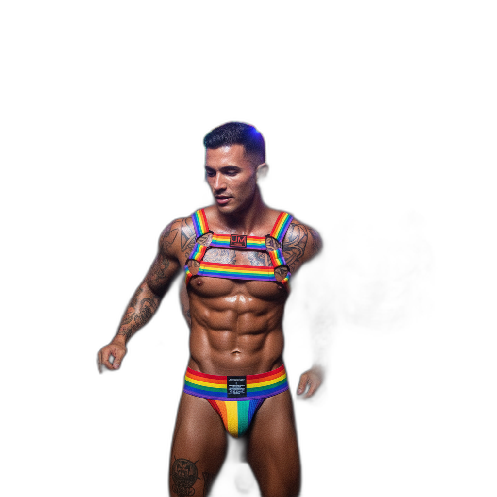 Jockmail Pride Warrior Rainbow Harness Set