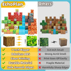 EchoPlan 150PCS Magnetic Blocks - Large 1-Inch Magnetic Building Toys for Kids Aged 3-10 | STEM & Sensory Play