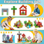 EchoPlan 150PCS Magnetic Blocks - Large 1-Inch Magnetic Building Toys for Kids Aged 3-10 | STEM & Sensory Play