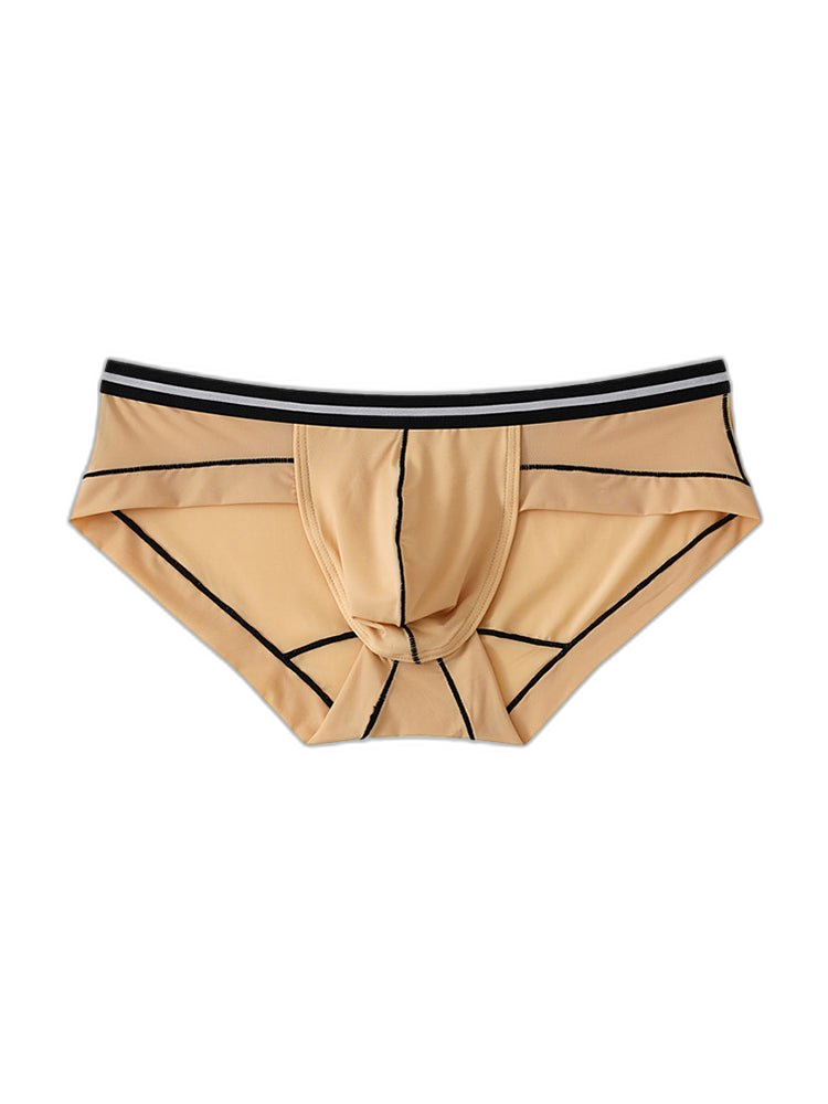 3 Pack Men's Semi-Transparent Comfortable Soft Skin-Friendly Minimalist Briefs
