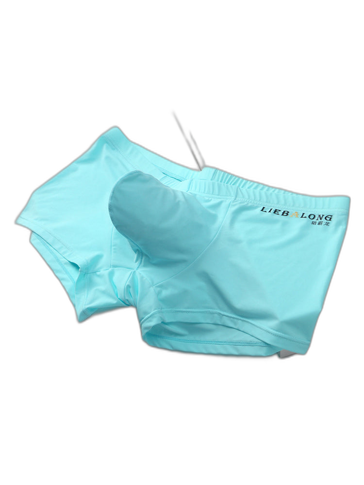 3 Pack Men's Breathable Ice Silk Double-Layered Big Pouch Sexy Boxer Briefs
