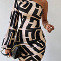 Sexy Asymmetrical One-Shoulder Bodycon Dress