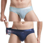 2 Pack Men's Sexy Seamless Solid Color Briefs