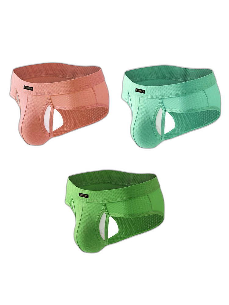 3 Pack Men's Seamless Comfort Sporty Cut Stretch Fit Briefs