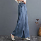 Spring And Summer Art Cotton Linen Pants Loose Plus Size