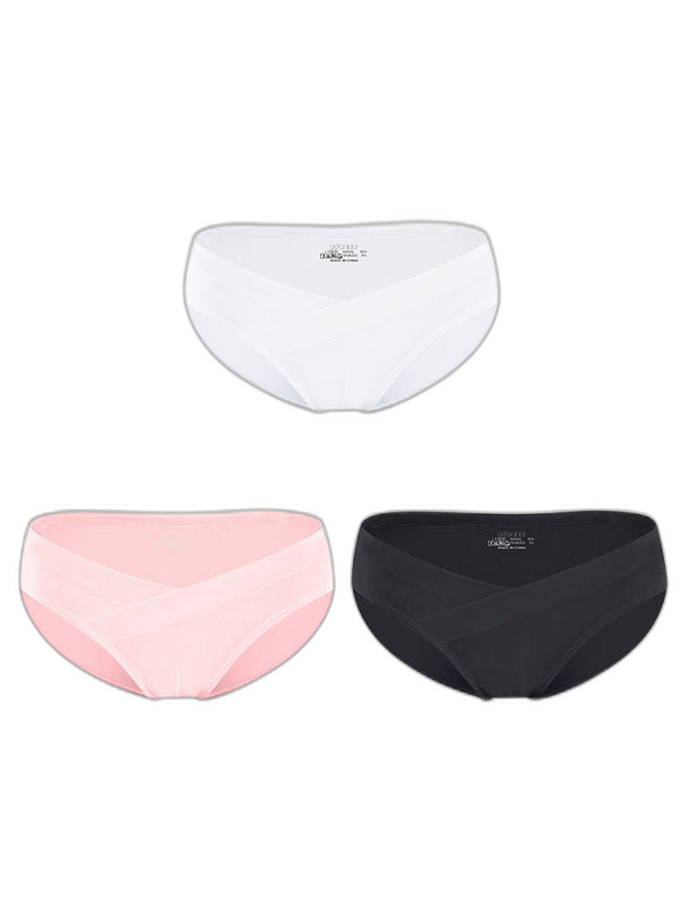 2 Pack Men's Ultra-Soft Modal Breathable Mesh Ice Silk Briefs