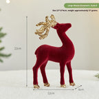 Christmas Sequined Flocking Elk Decoration