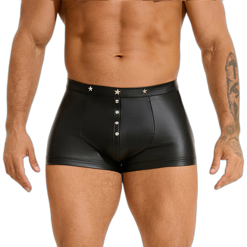 Leather Star Boxer Briefs