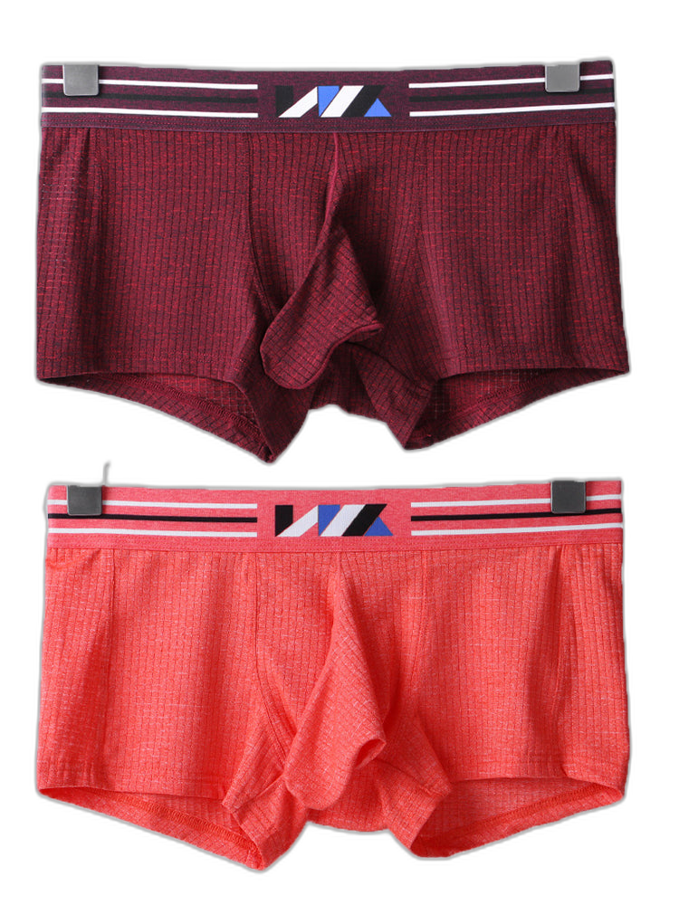 2 Pack Separated Pouch Comfy Mens Boxer Briefs