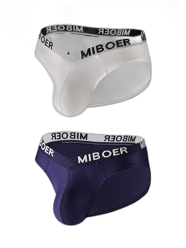 2 Pack Men's U-Pouch V-Front Low-Rise Briefs