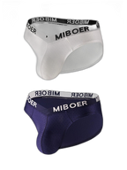 2 Pack Men's U-Pouch V-Front Low-Rise Briefs
